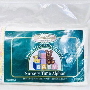 Cross Stitch Collectible "Nursery Time Afghan" by Charles Craft - New/Sealed
